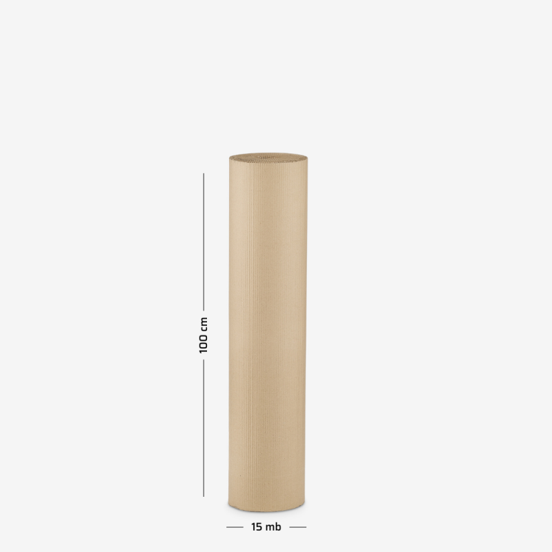 Corrugated cardboard in a roll 100 cm 15 m