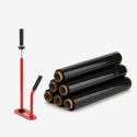 Set: dispenser + 6 black stretch films 1.5 kg