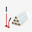 Set: dispenser + 6 transparent stretch films 1.5 kg