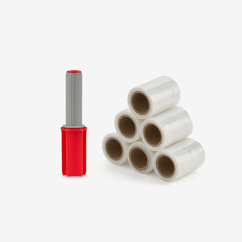 Set: dispenser + 5 mini transparent stretch films