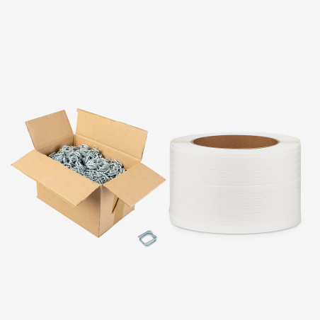 Set: PP tape 16x0.6mm + wire clips